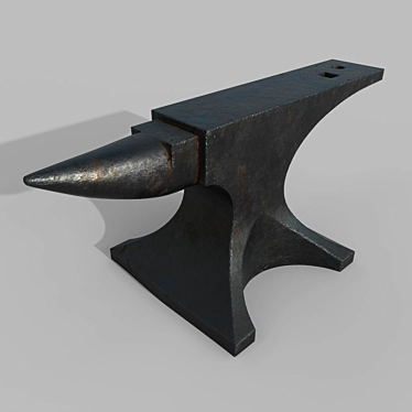 Heavy-Duty Steel Anvil 3D model image 1 