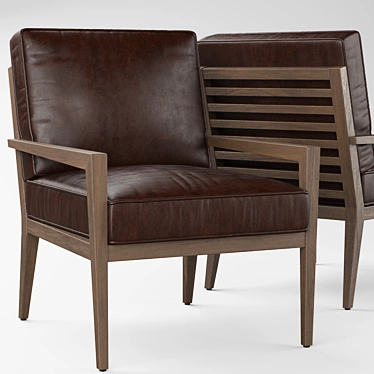 Luxury Leather Armchair: PB Andrew 3D model image 1 