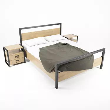 Bed with thumbs "Industrial"