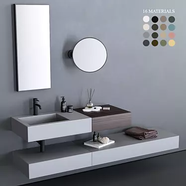 Cielo Modulo Washbasin: Sleek Design & Easy Installation 3D model image 1 