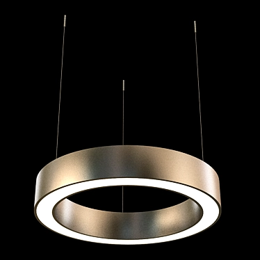 Sleek LED Ring Light Fixture 3D model image 1 