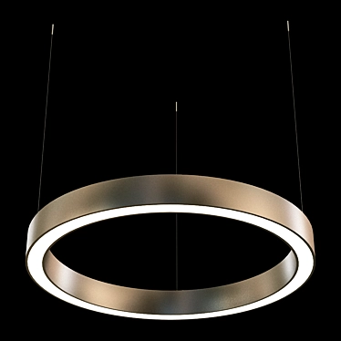 Stylish LED Ring Chandelier 3D model image 1 