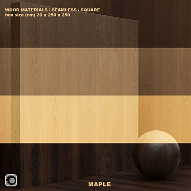 Seamless Maple Wood Veneer Set 3D model image 1 