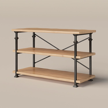 Ethnic Baker's Rack Console 3D model image 1 