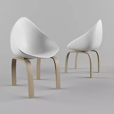 Minimalist Style Chair 3D model image 1 