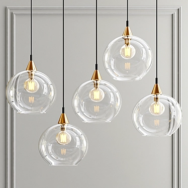 Glowing Firefly Pendant Light 3D model image 1 