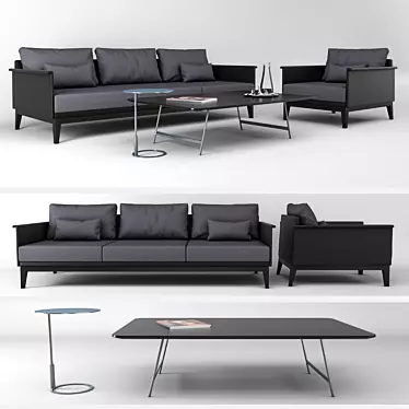 Minimalist BORA Sofa Set 3D model image 1 