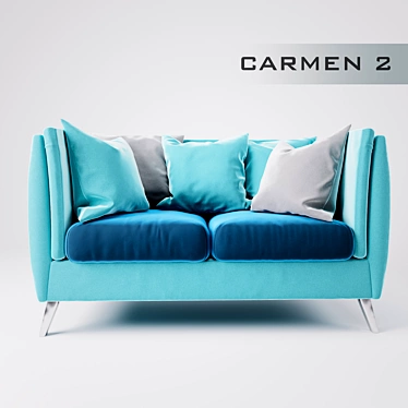 Karmen 2 Sofa: Quality Ukrainian Craftsmanship 3D model image 1 