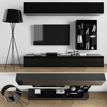 Modern TV Stand Set 032 3D model image 1 