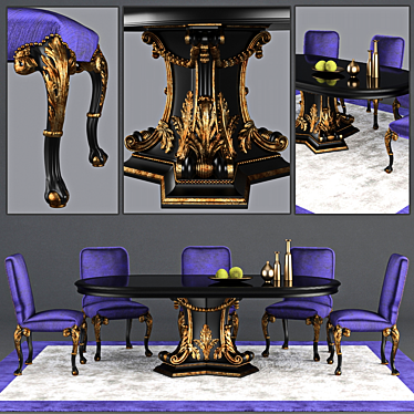 Roberto Giovannini Dining Set 3D model image 1 