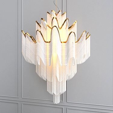 Sleek Terzani Chandelier 3D model image 1 