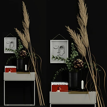 Botanical Bliss: Decor with Dry Flowers 3D model image 1 