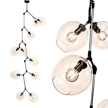 Fairfax Vertical Chandelier: Radiant Elegance 3D model image 1 