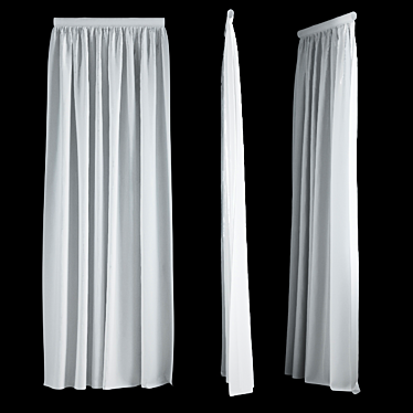  Simulated Animated Curtain - Perfect for Sliding Doors or Windows 3D model image 1 