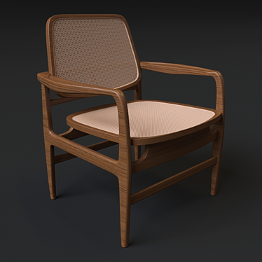 Sleek Oscar Lounge Armchair 3D model image 1 