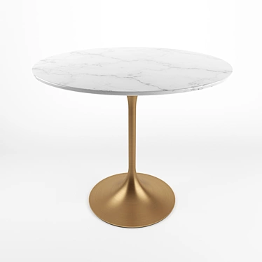 Modern Tulip Table: 90x90x77.7cm 3D model image 1 