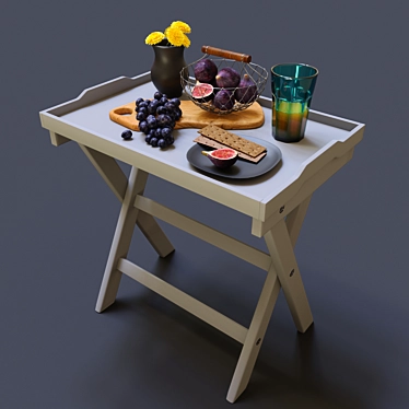 Fruitful Delight Serving Table 3D model image 1 