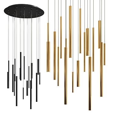 Santana LED Round Chandelier 3D model image 1 