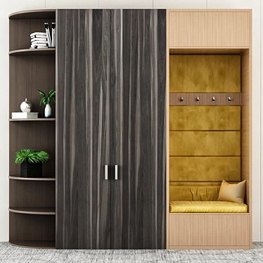 Sleek Closet Solution 3D model image 1 