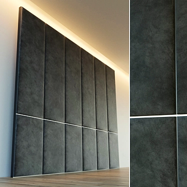 Elegant Soft Wall Panel 3D model image 1 