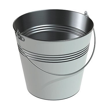 Metal Bucket for All Your Storage Needs 3D model image 1 