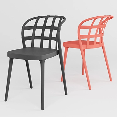 Ribbon Side Chair: Modern Elegance in Polypropylene Plastic 3D model image 1 