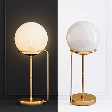 Elegant Brass Melissa Table Lamp 3D model image 1 