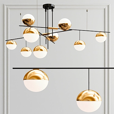 Technum Modern Chandelier 3D model image 1 