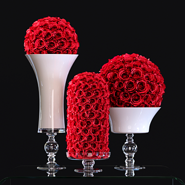 Exquisite Artificial Rose Flower Set 3D model image 1 