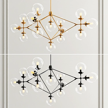 Sleek Modo Chandelier 3D model image 1 