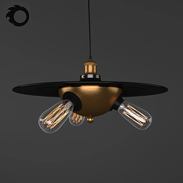 Sleek Visitor Pendant Light 3D model image 1 