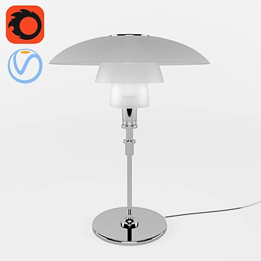 Modern Table Lamp with Adjustable Height 3D model image 1 