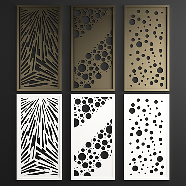 Vintage-inspired Decorative Panel 3D model image 1 