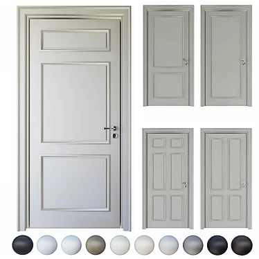 Parisian Neoclassic Door Collection 3D model image 1 