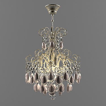 Elegant Gold Sevilia Chandelier 3D model image 1 