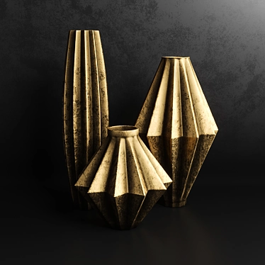 Elegant Vases Set for Decor 3D model image 1 