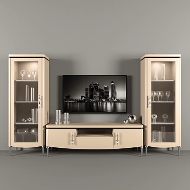 TV Unit and Display Case for DV Home Collection 3D model image 1 