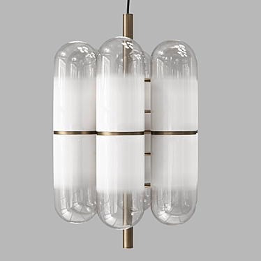 Elegant Suspension Lamp "Nilufar 3D model image 1 