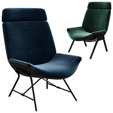 Wittmann Melange Armchair: Sleek and Stylish Seating 3D model image 1 