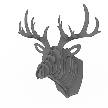 Elegant Deer Decor 3D model image 1 