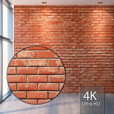 Seamless Brick 4K Texture 3D model image 1 