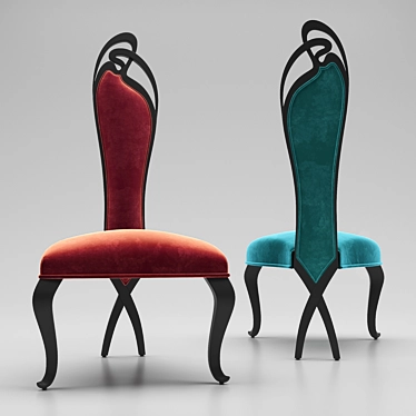 Elegant Evita Dining Chair 3D model image 1 