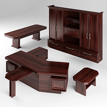 Executive Director's Furniture Set 3D model image 1 