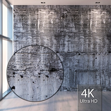 Seamless Concrete Wall Texture 3D model image 1 