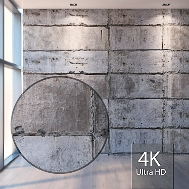 Seamless Concrete Wall Texture 3D model image 1 