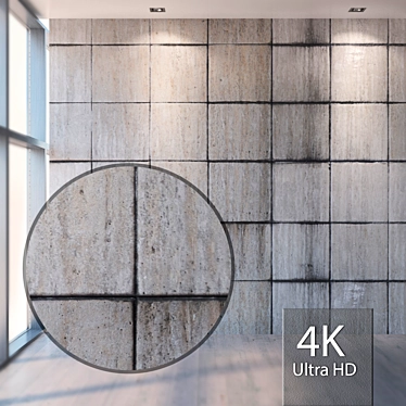 Seamless Concrete Wall Texture 3D model image 1 