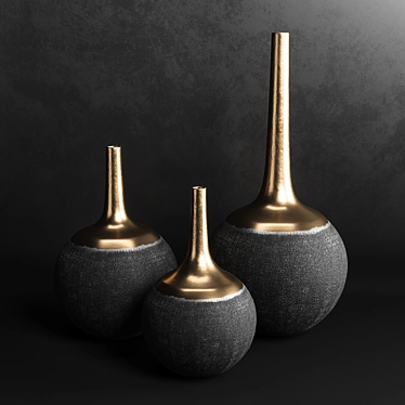 Modern Decorative Vases Set 3D model image 1 