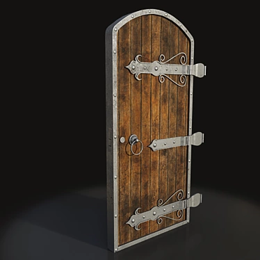 Gothic Arch Door 3D model image 1 