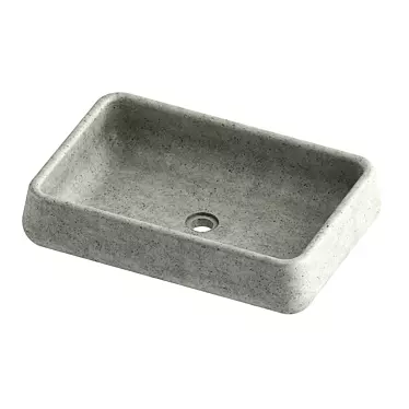 Sleek Concrete Basin 3D model image 1 