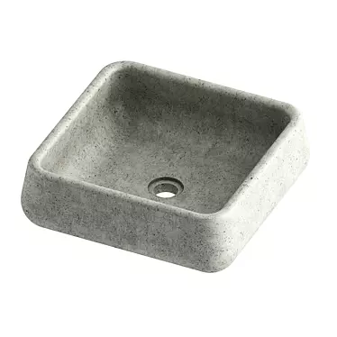 Sleek Concrete Basin 3D model image 1 